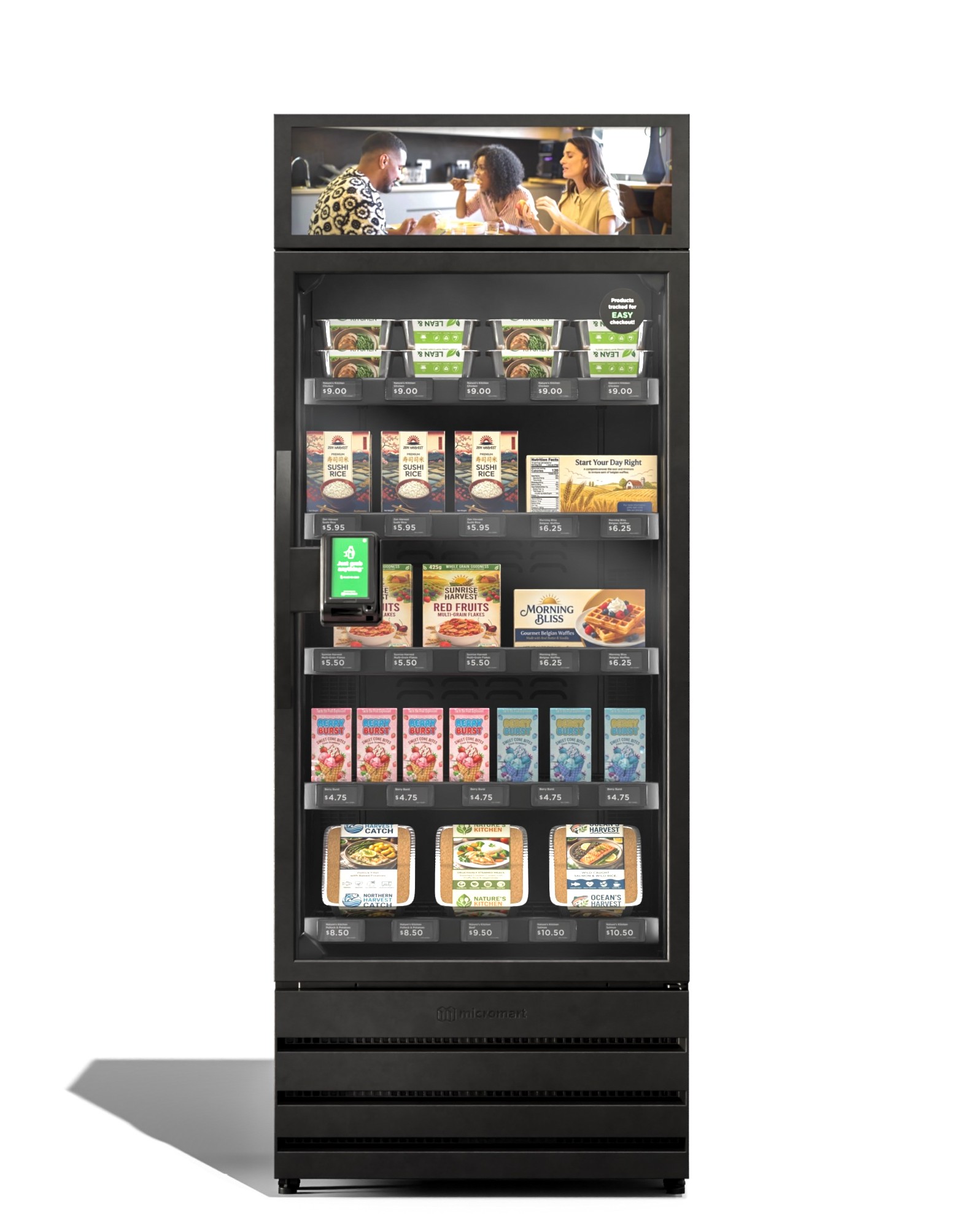 Fully stocked Micromart Freezer Smart Store